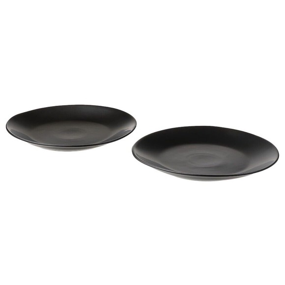 IKEA ÖMSESIDIG OMSESIDIG Plate, Black, 2 Pack, 12" (805.500.17) NEW - Picture 1 of 4